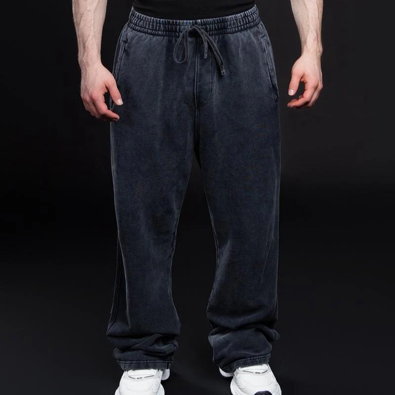 CLEARANCE Acid Wash 100% Cotton Straight Leg Jogger - Image 3