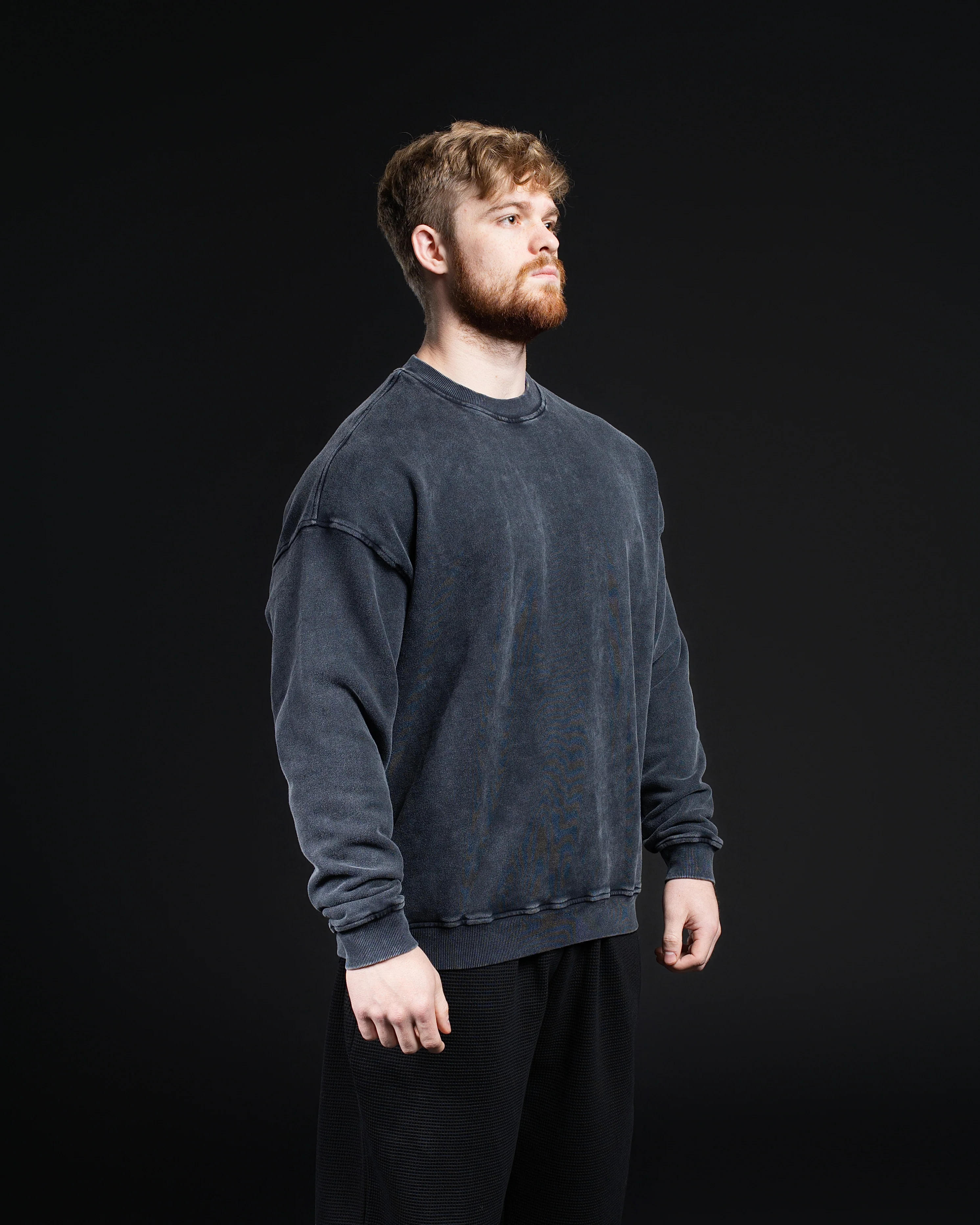 Blank Acid Wash Crew Neck 100% Cotton - Image 3