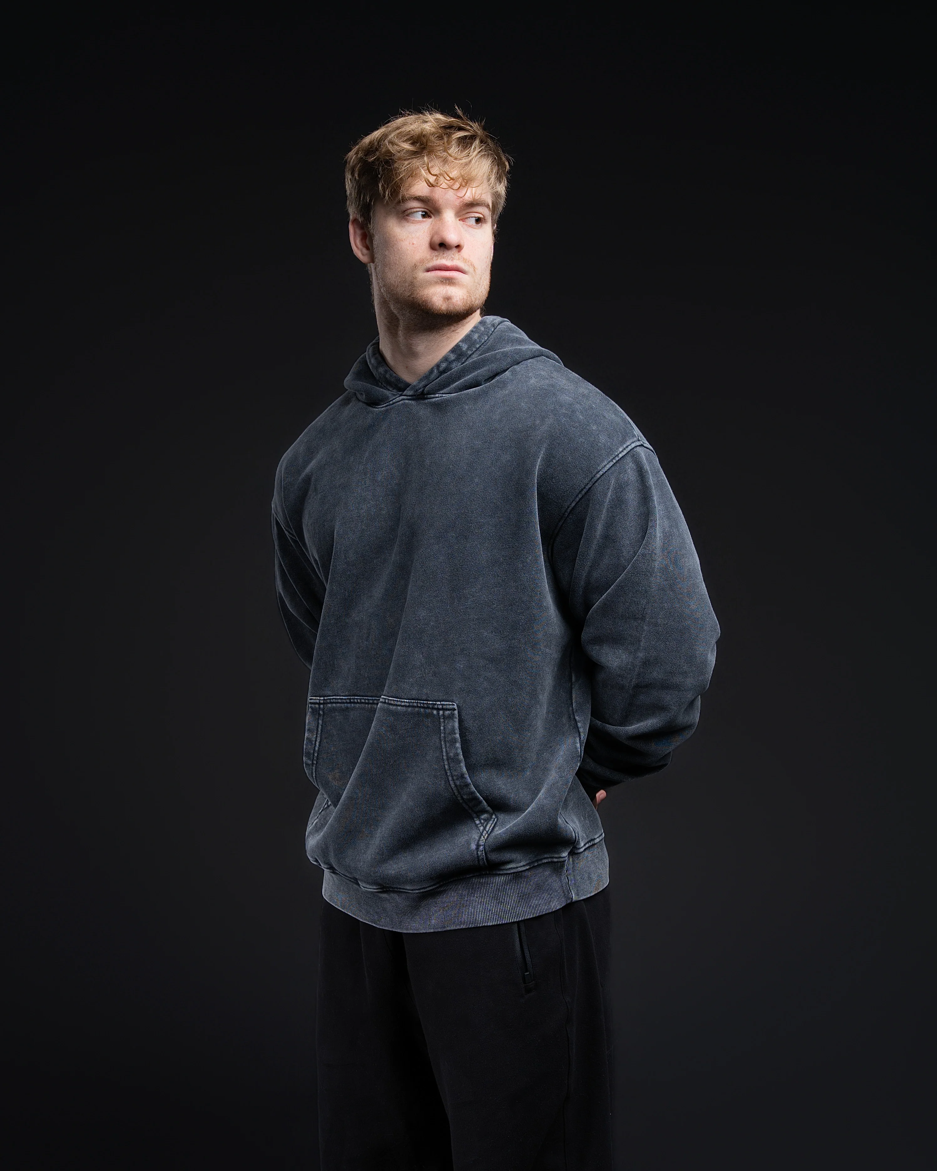 Blank Acid Wash Hoodie - 420 GSM 100% Cotton - Image 3