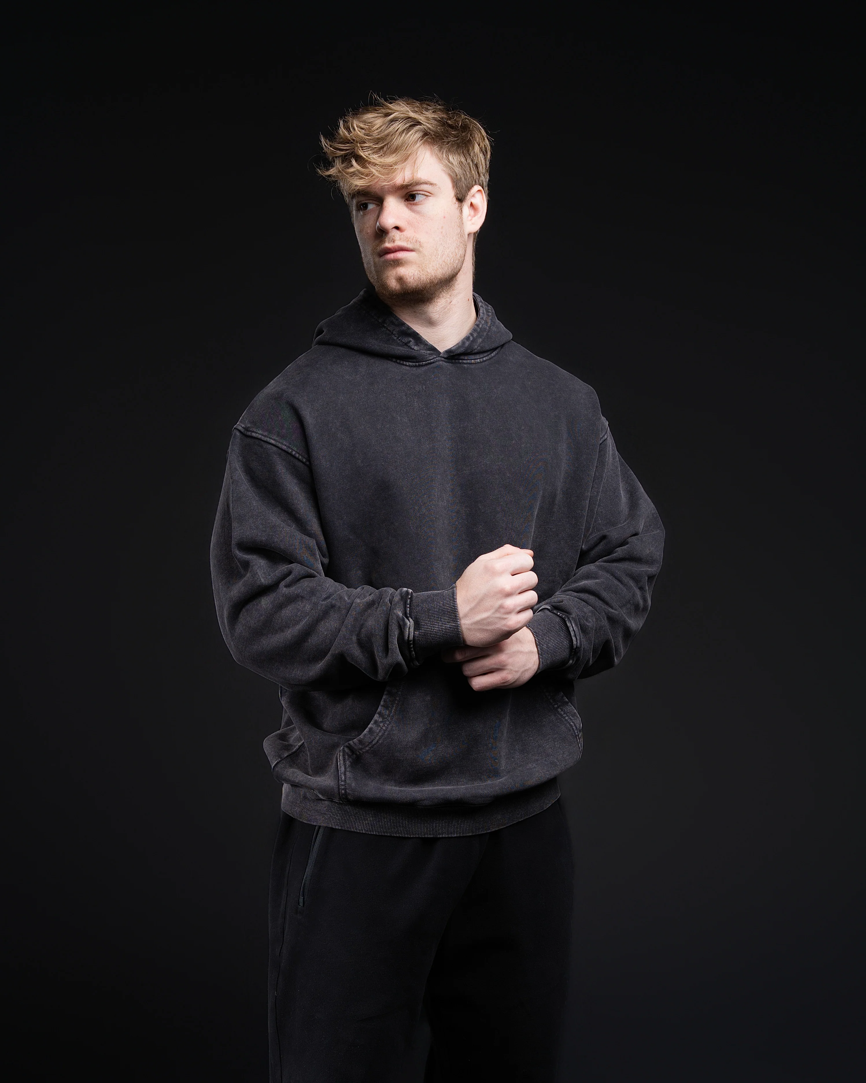 Blank Acid Wash Hoodie - 420 GSM 100% Cotton - Image 4