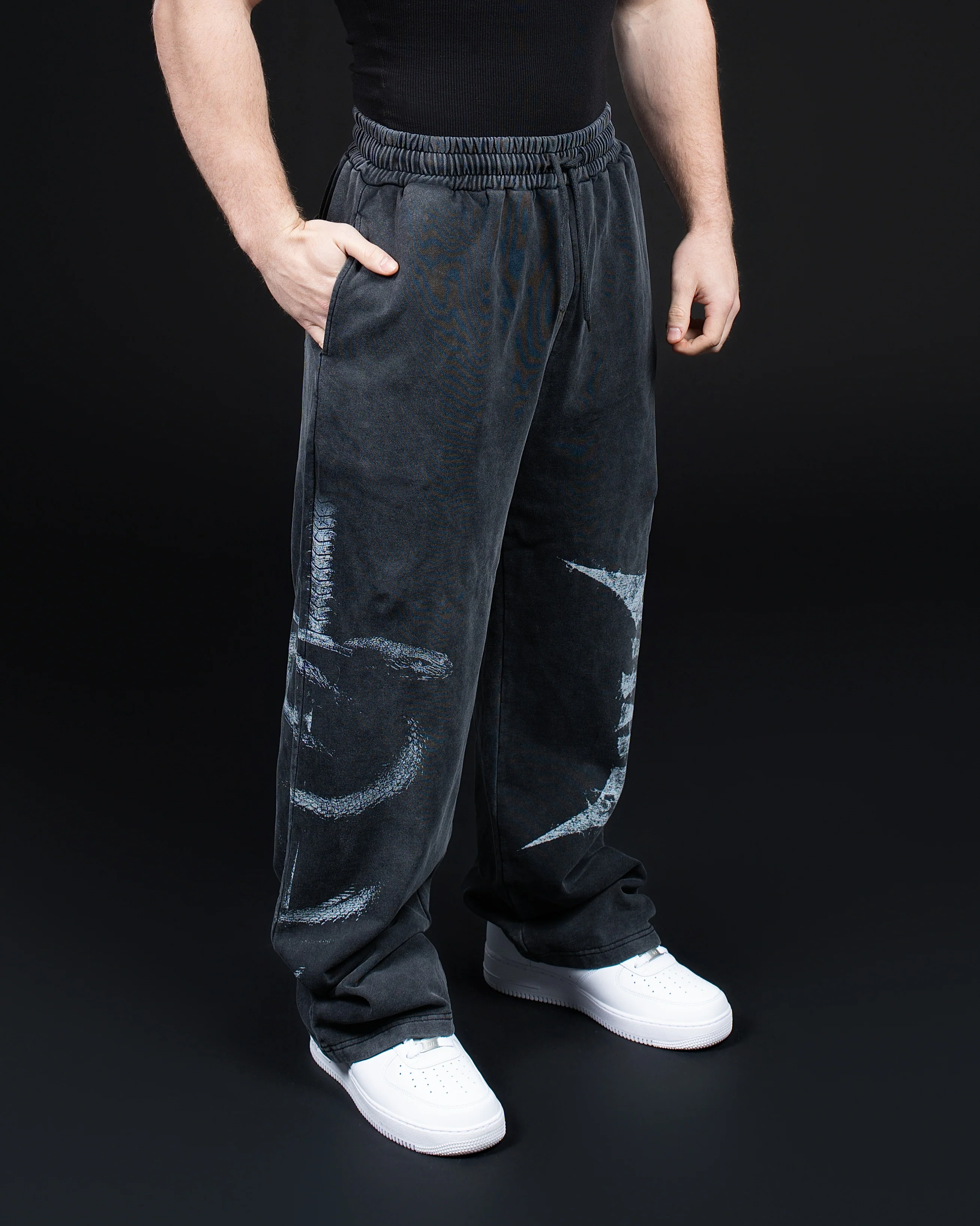Oversized Acid Wash Fleece Sweatpants - Image 14