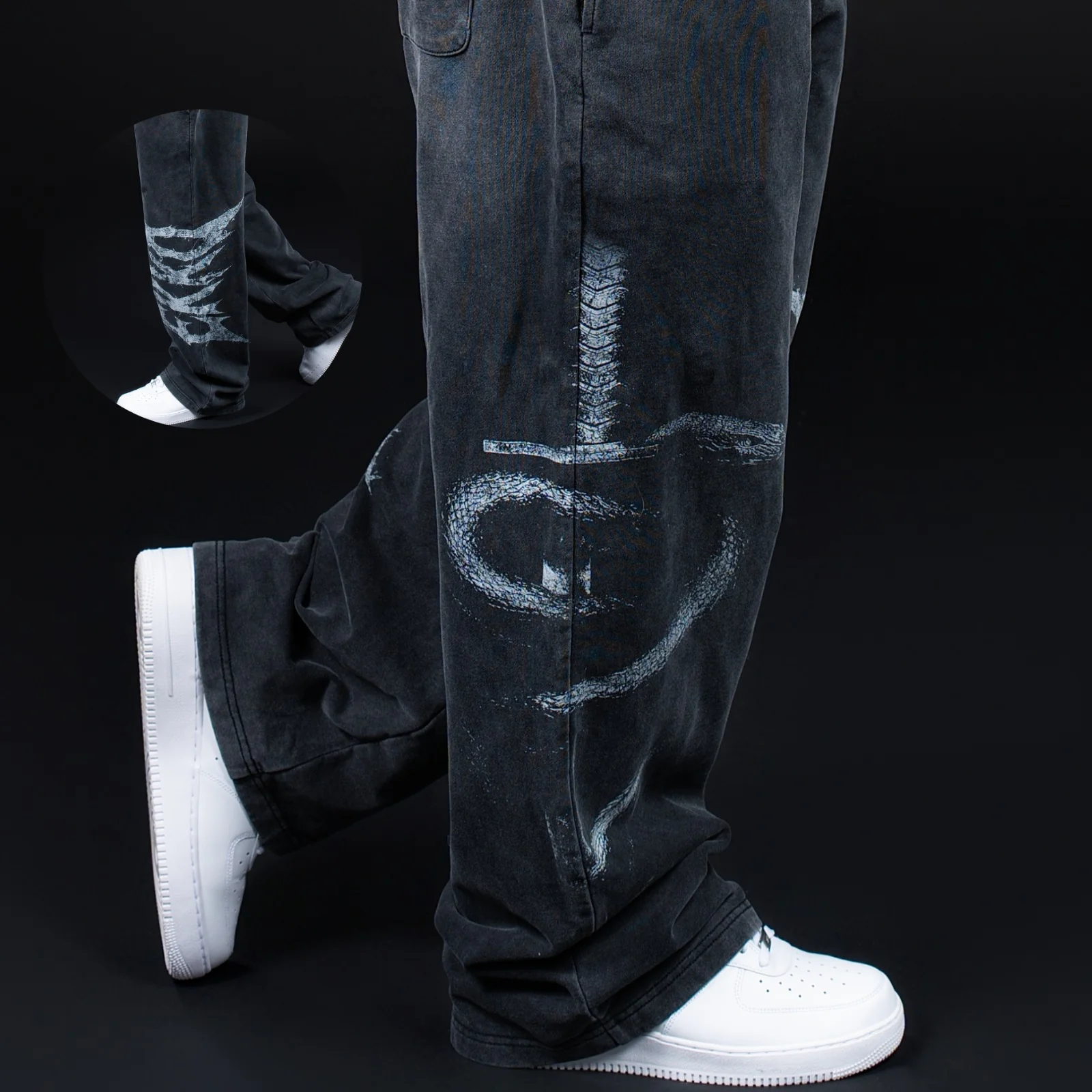 Oversized Acid Wash Fleece Sweatpants - Image 4