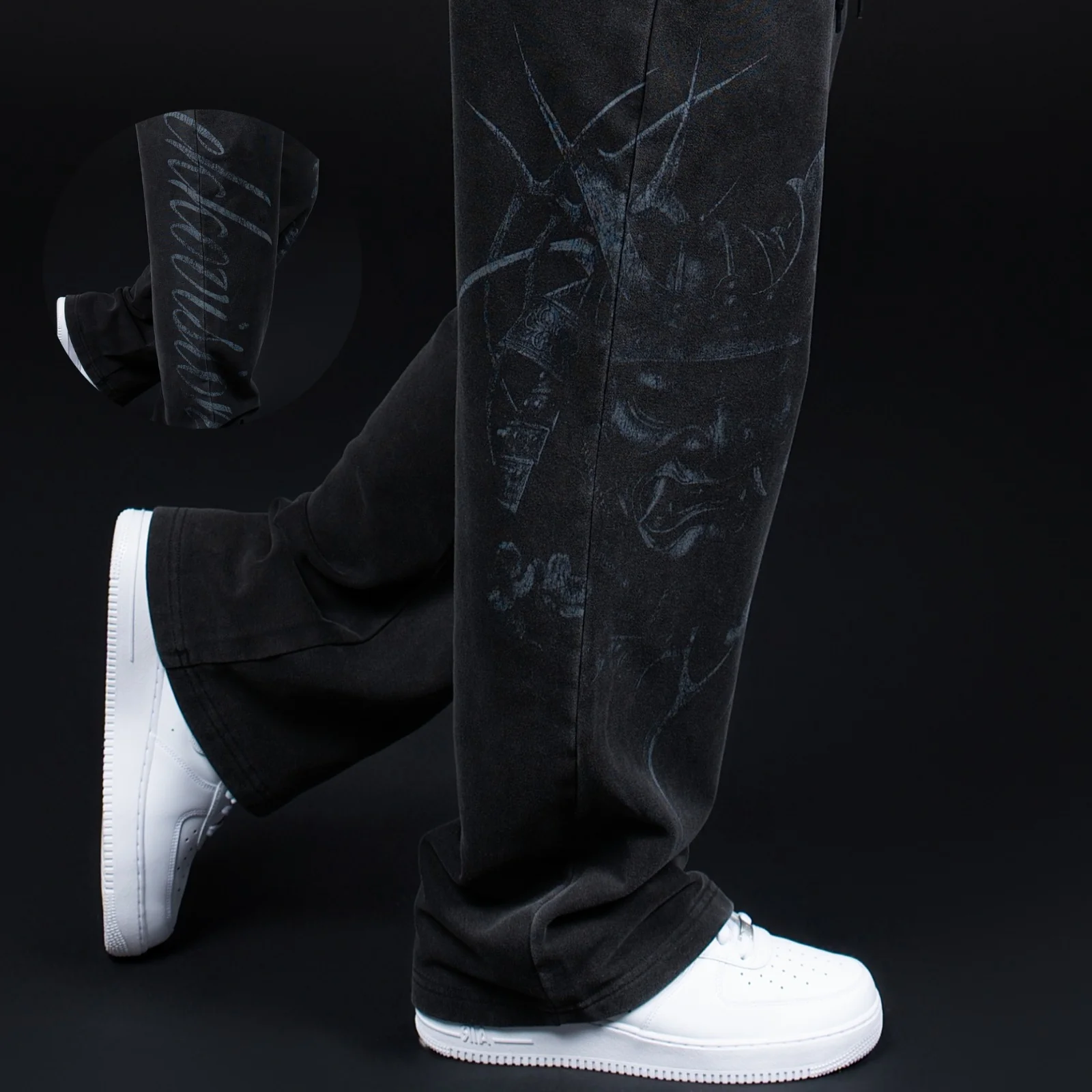 Oversized Acid Wash Fleece Sweatpants - Image 6