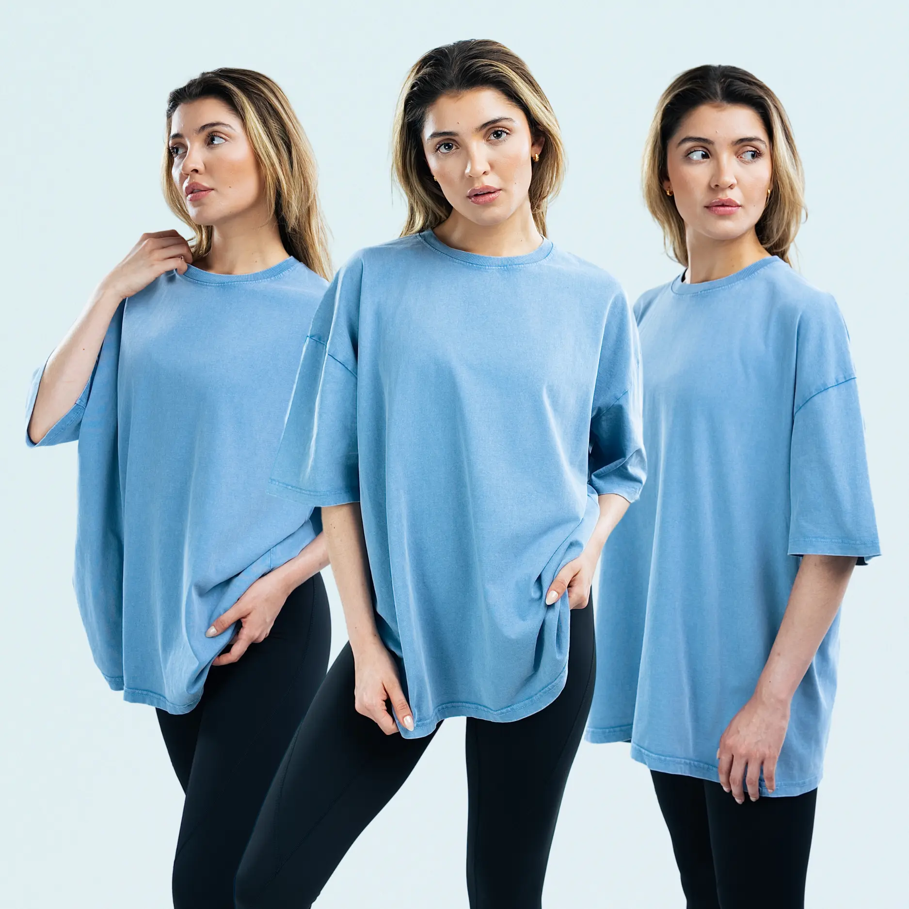 BLANK Acid Washed 100% Cotton Oversized T-shirt - Image 12
