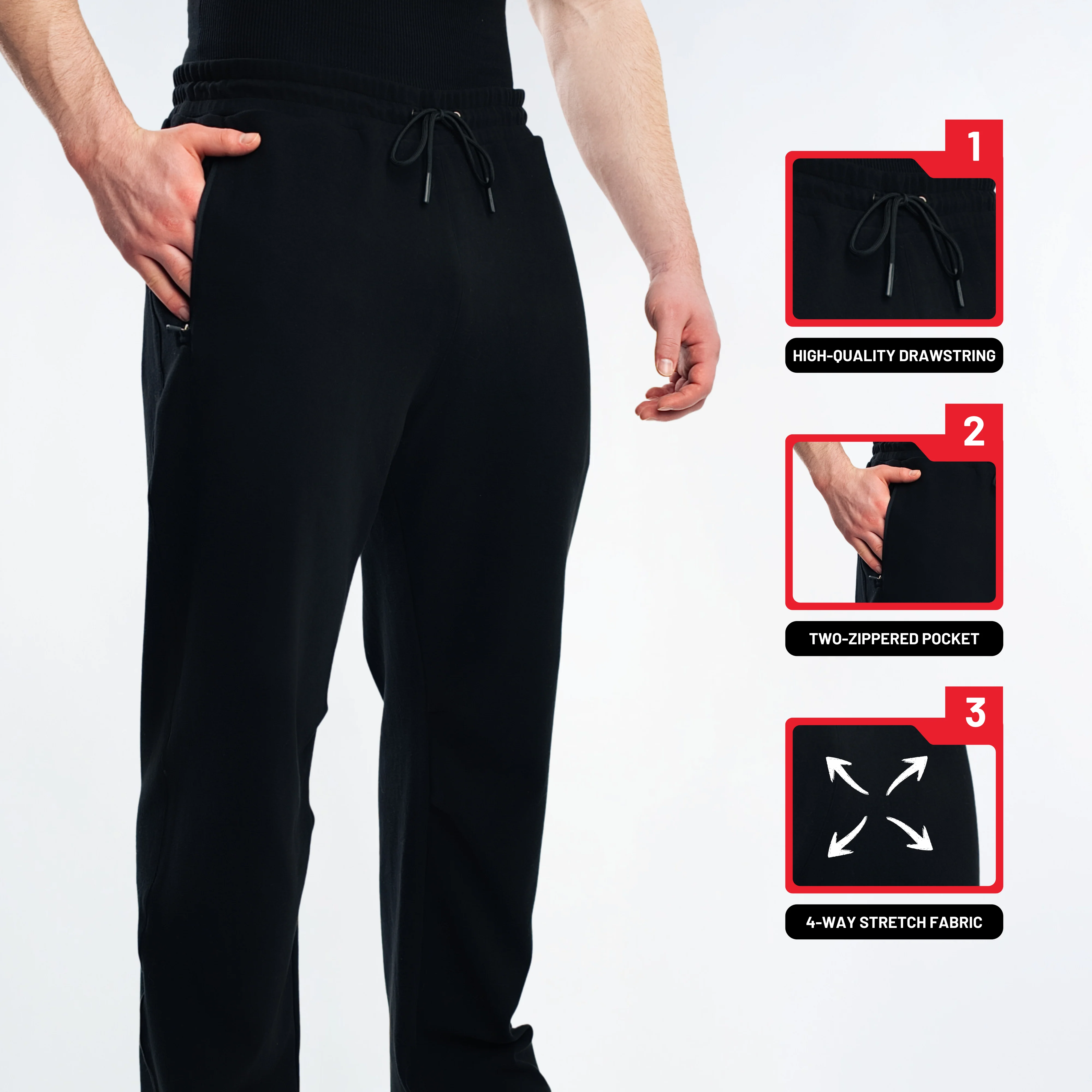 Brushed Cotton Straight Leg Jogger - Image 3