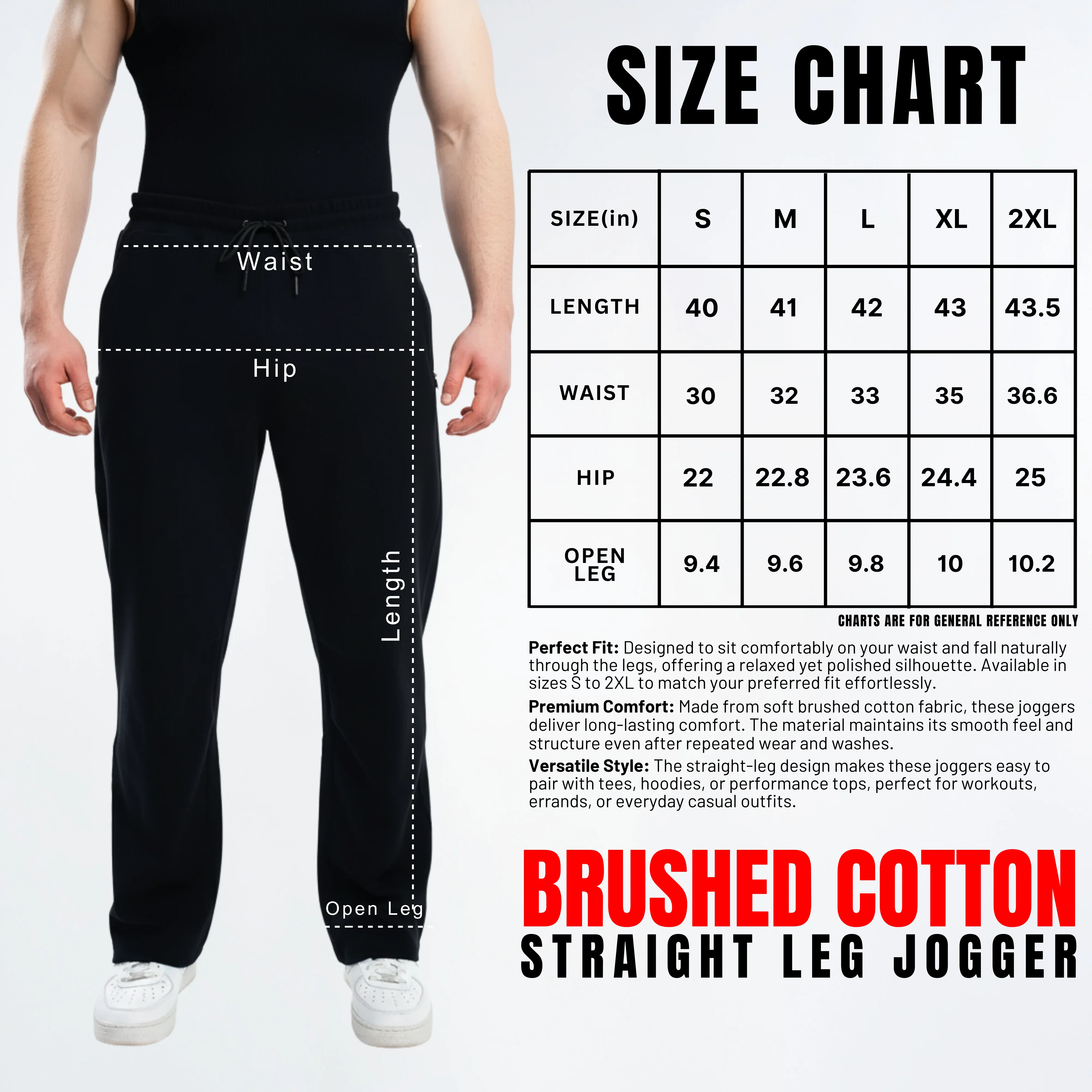 Brushed Cotton Straight Leg Jogger - Image 4