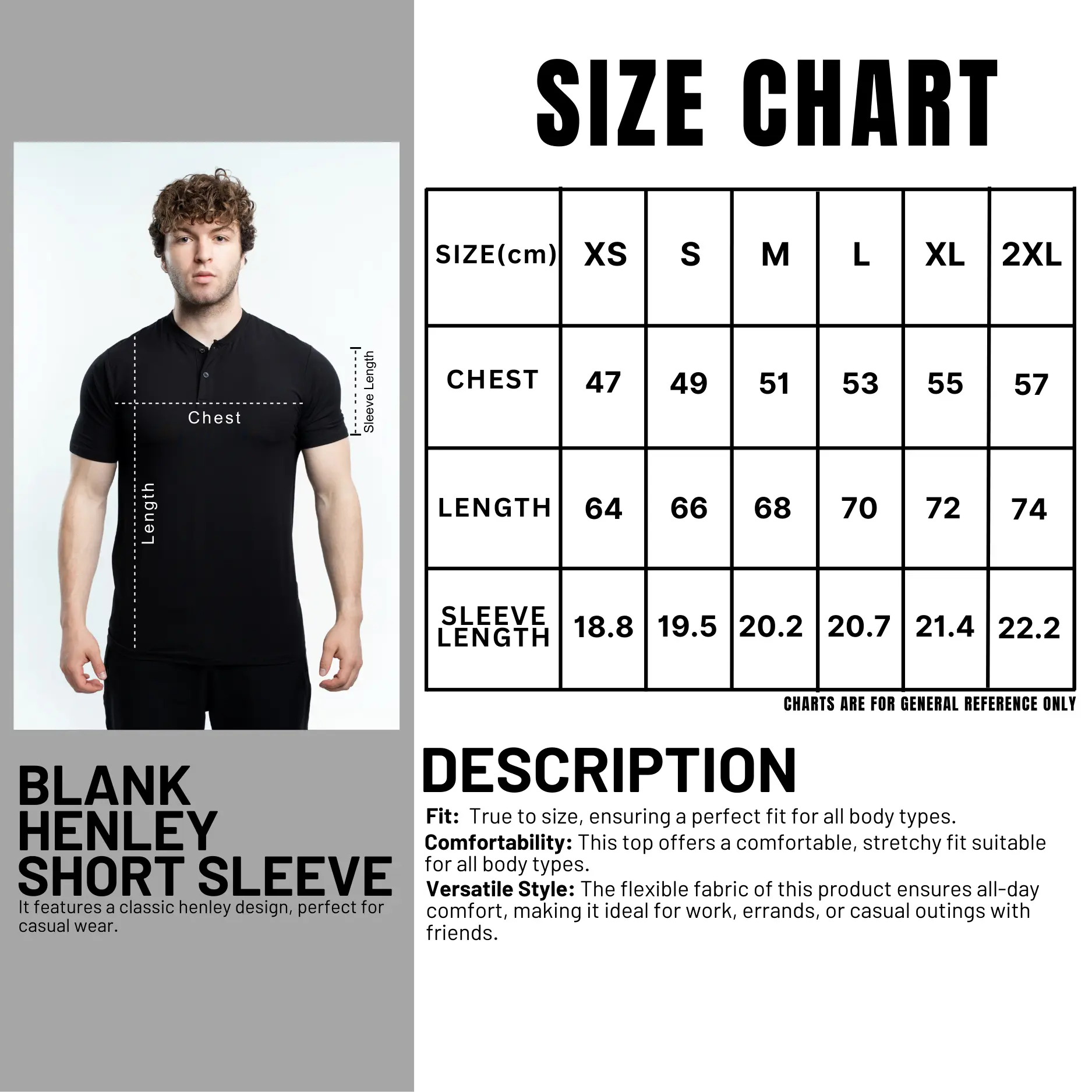 EKKO Blank Henley Short Sleeve - Image 4