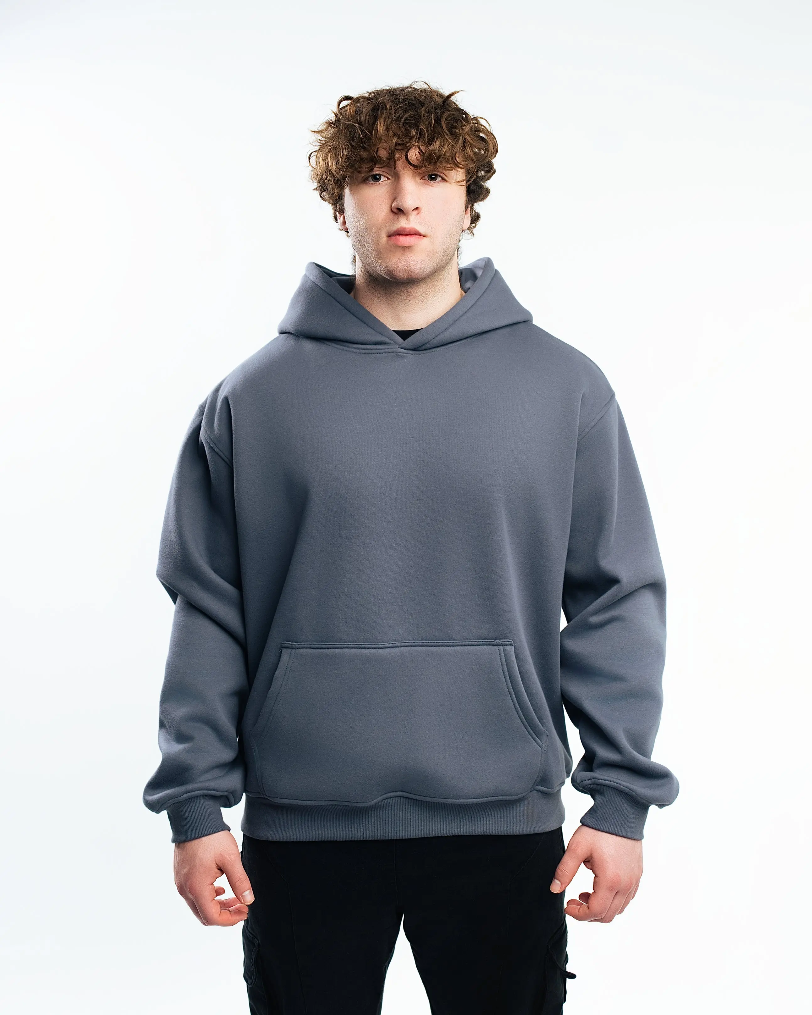 Blank Polar Fleece Hoodie 380 GSM - Image 5