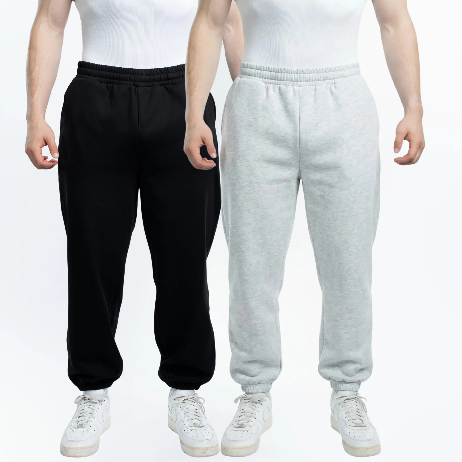 CLEARANCE Blank Polar Fleece Cuffed Sweatpants 380 GSM - Image 3