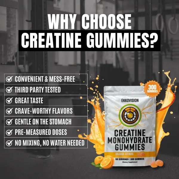 EKKO Creatine Gummies 300 Gummies 3RD Party Tested - Image 7