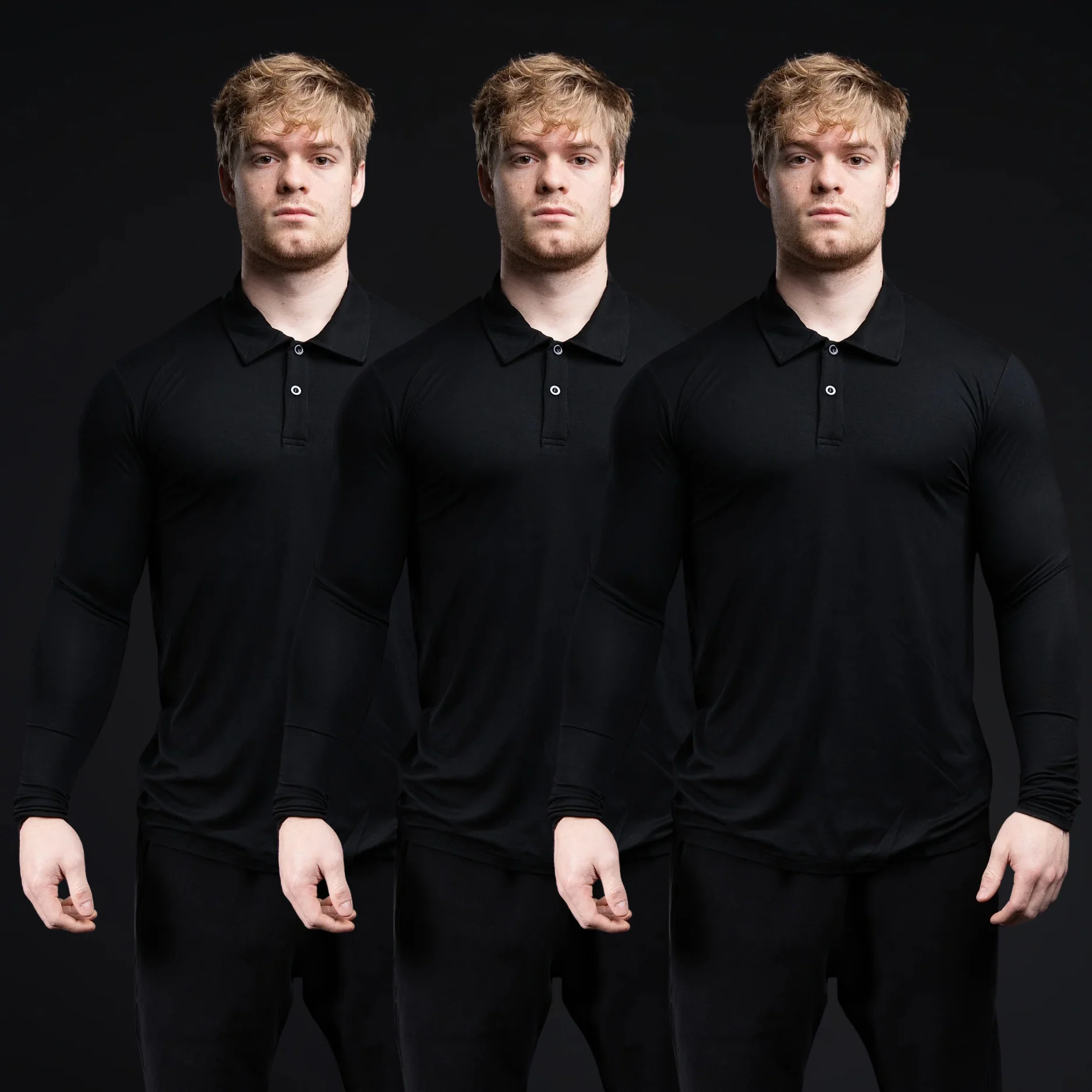 EKKO Long Sleeve Blank Polo Dress Shirt 280 GSM - Image 11
