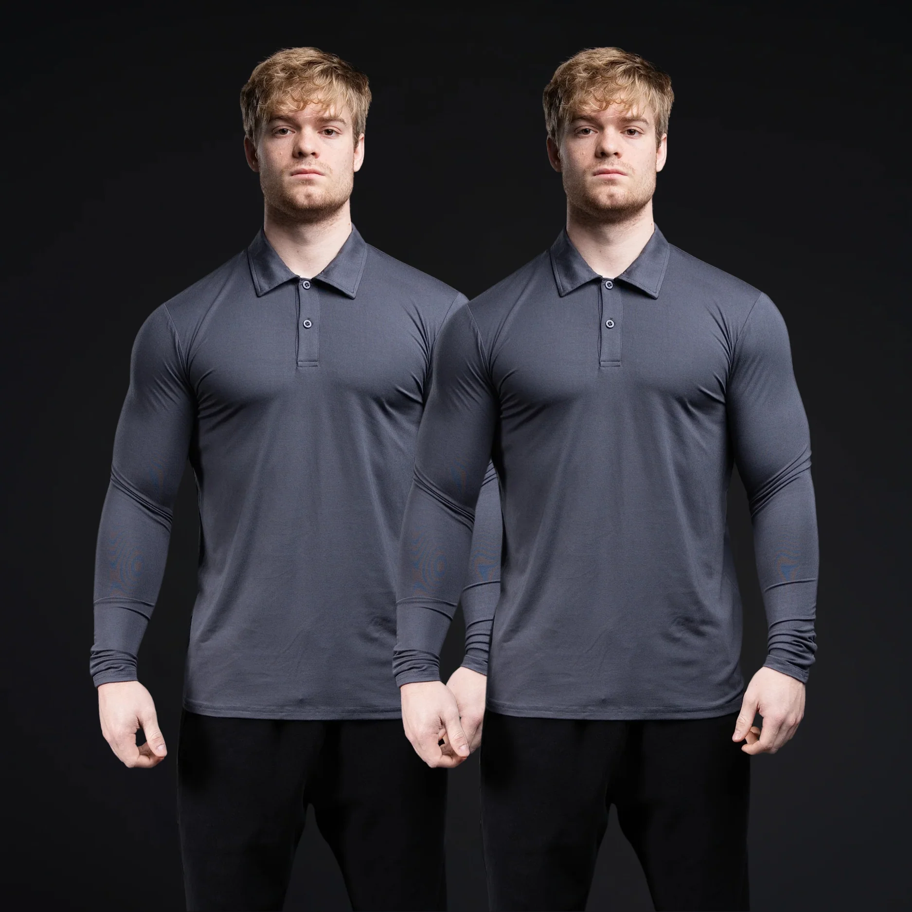 EKKO Long Sleeve Blank Polo Dress Shirt 280 GSM - Image 12