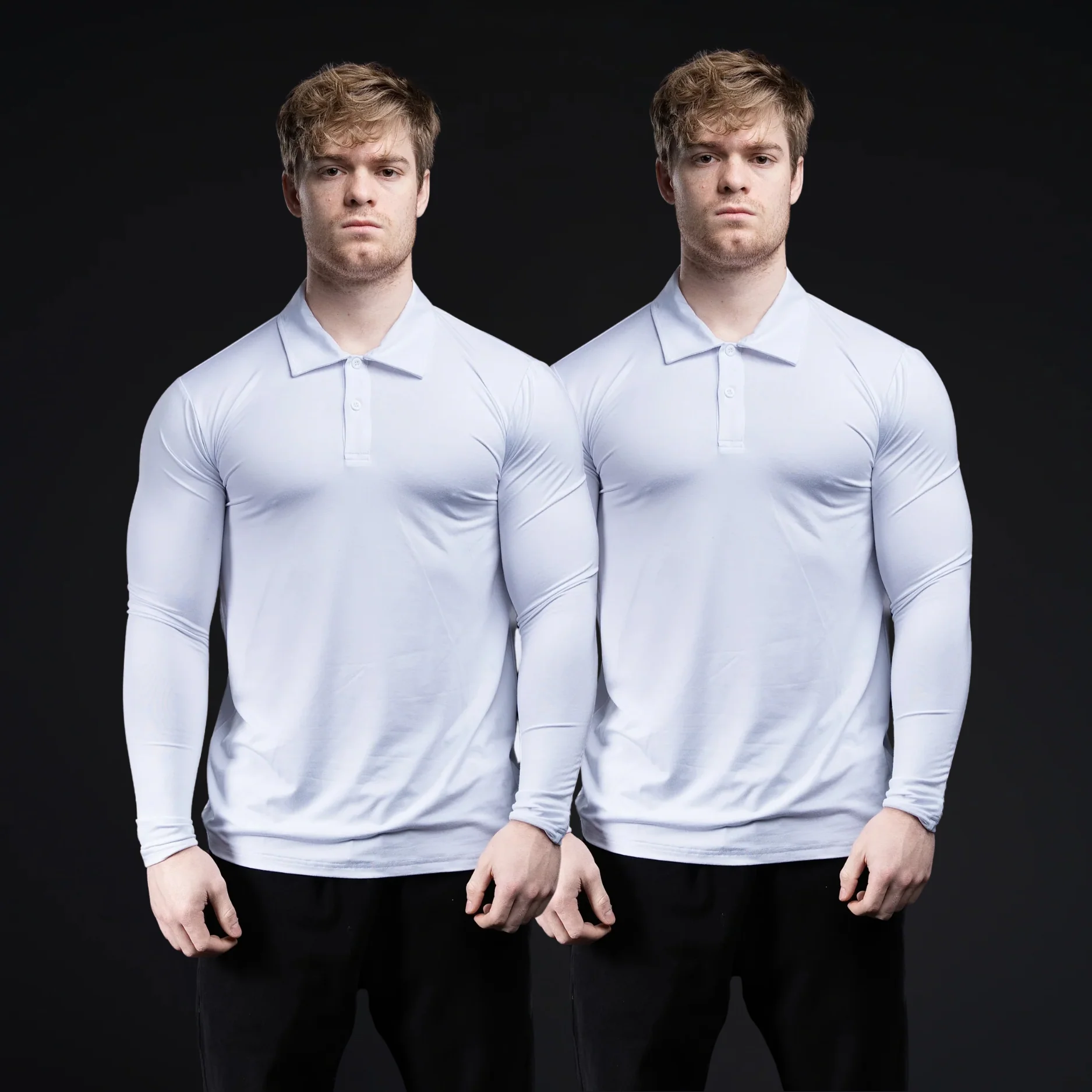 EKKO Long Sleeve Blank Polo Dress Shirt 280 GSM - Image 14