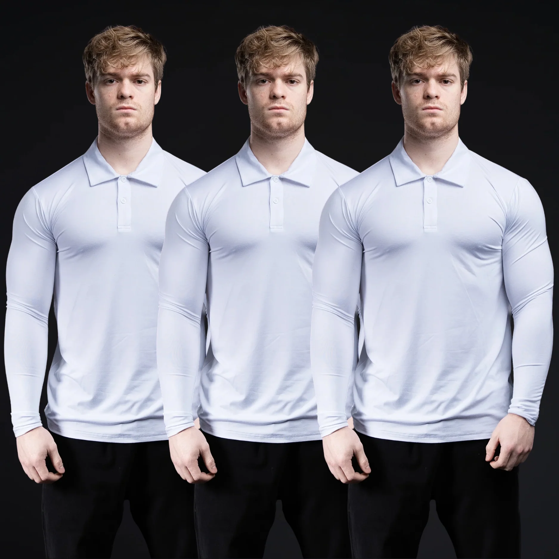 EKKO Long Sleeve Blank Polo Dress Shirt 280 GSM - Image 15