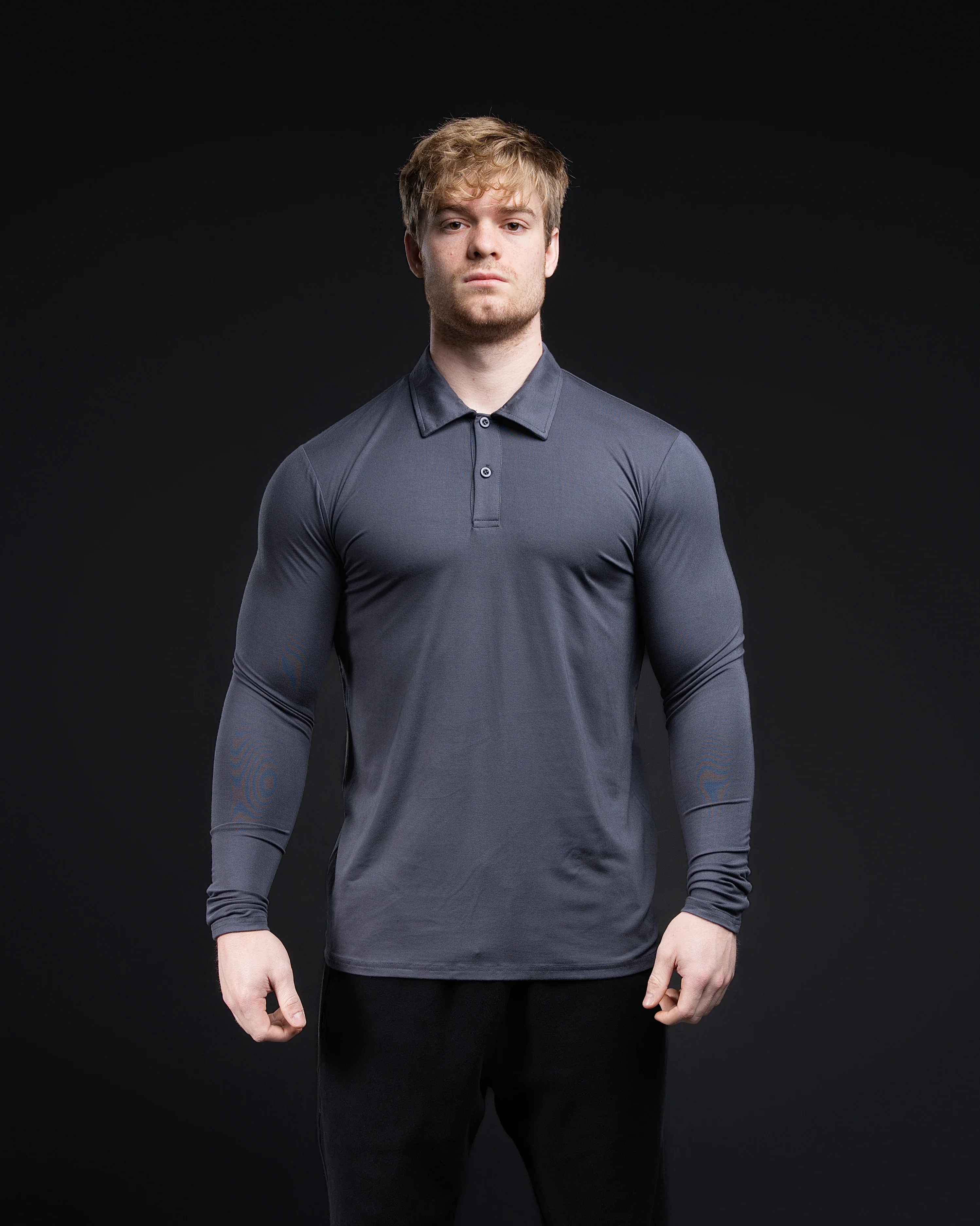 EKKO Long Sleeve Blank Polo Dress Shirt 280 GSM - Image 7