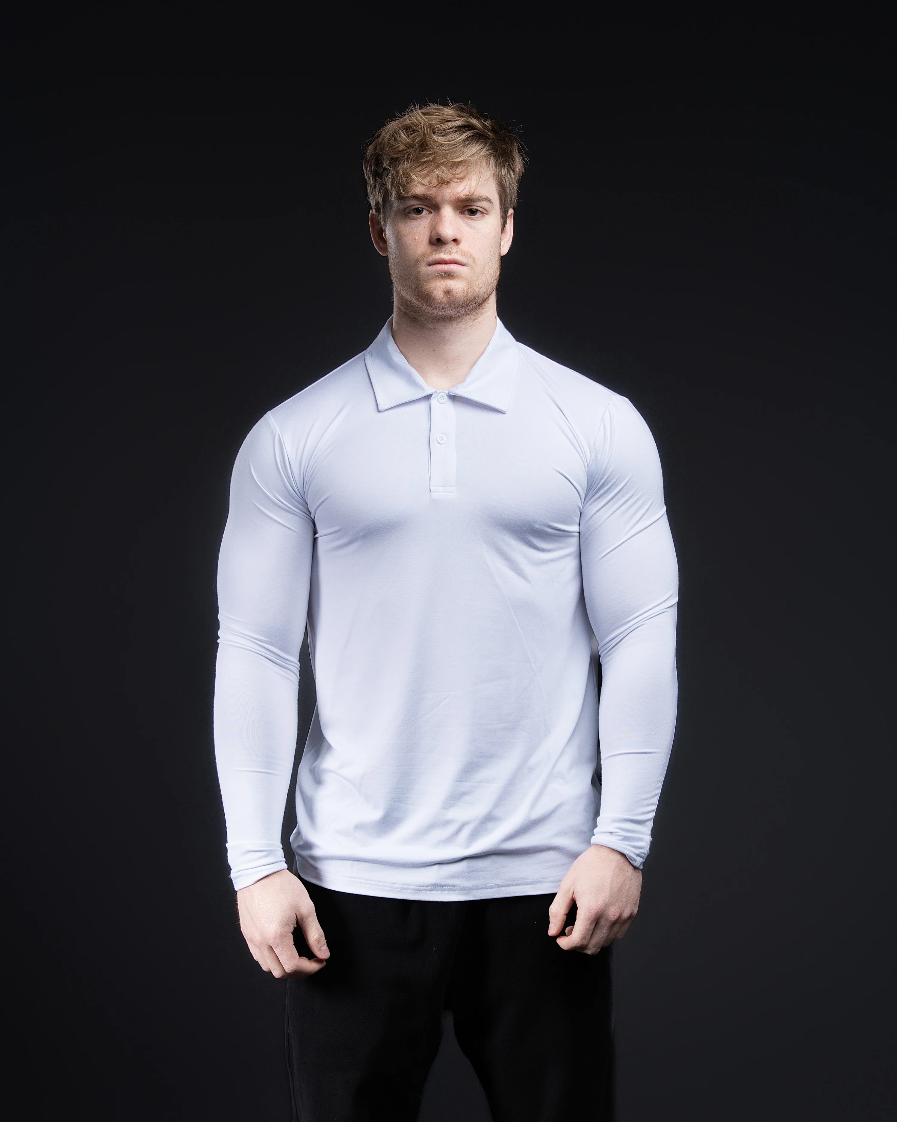 EKKO Long Sleeve Blank Polo Dress Shirt 280 GSM - Image 8