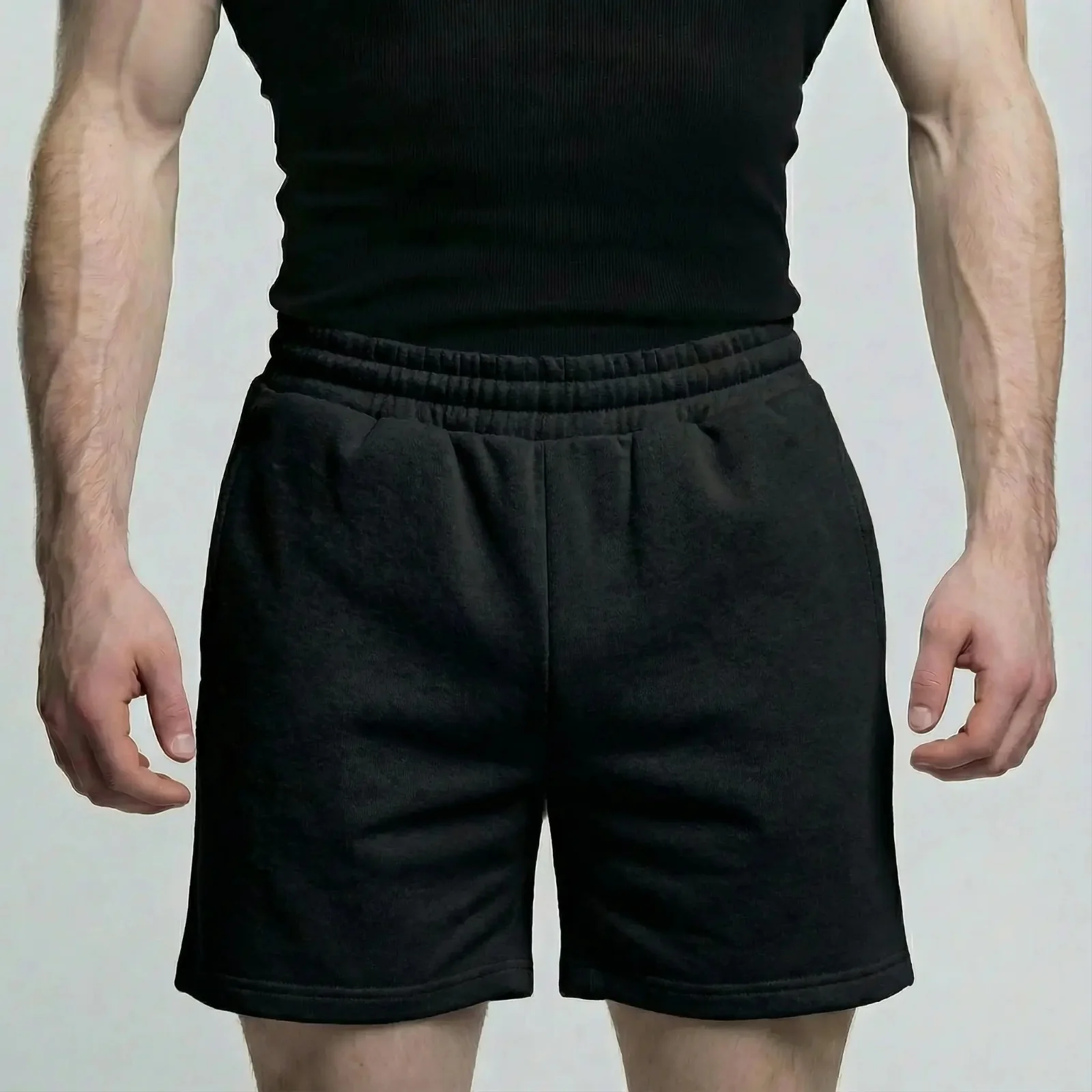 CLEARANCE Men’s Blank Polar Fleece Shorts - Image 2