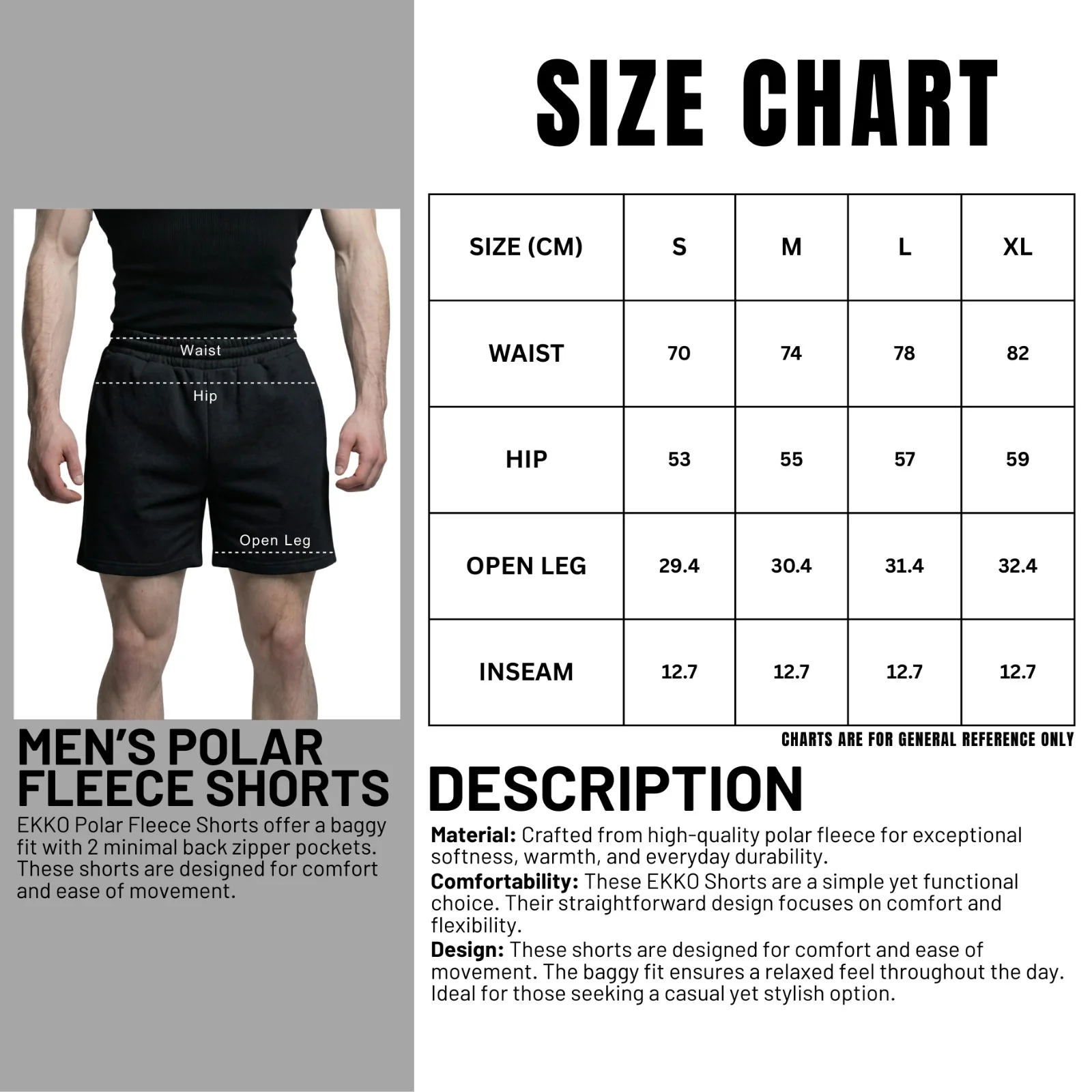CLEARANCE Men’s Blank Polar Fleece Shorts - Image 6
