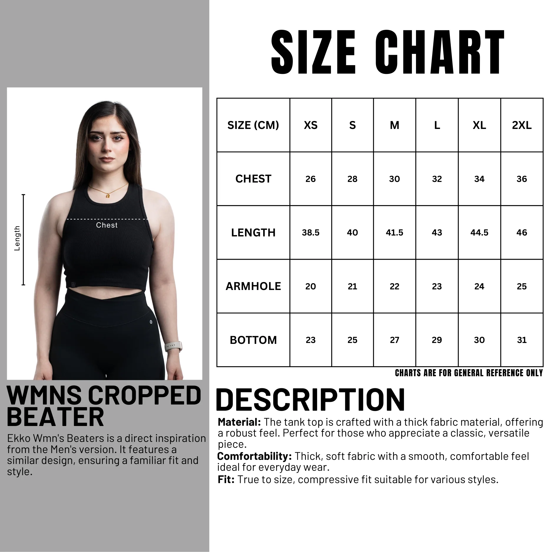 Ekko Womens Cropped Beater - Image 9