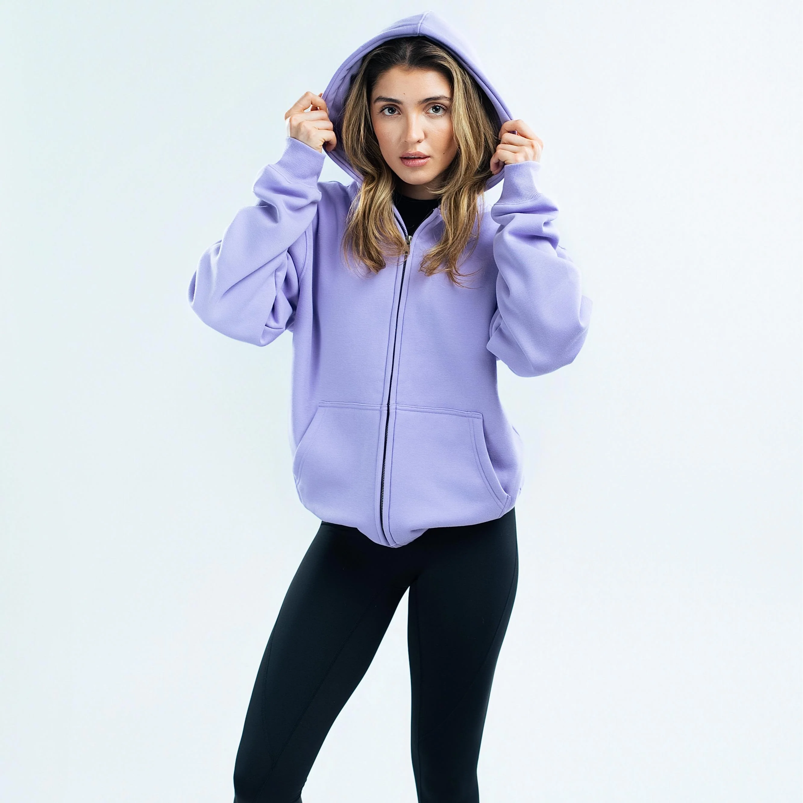 EKKO Blank Zip-Up Hoodie - Polar Fleece 380 GSM - Unisex - Image 12