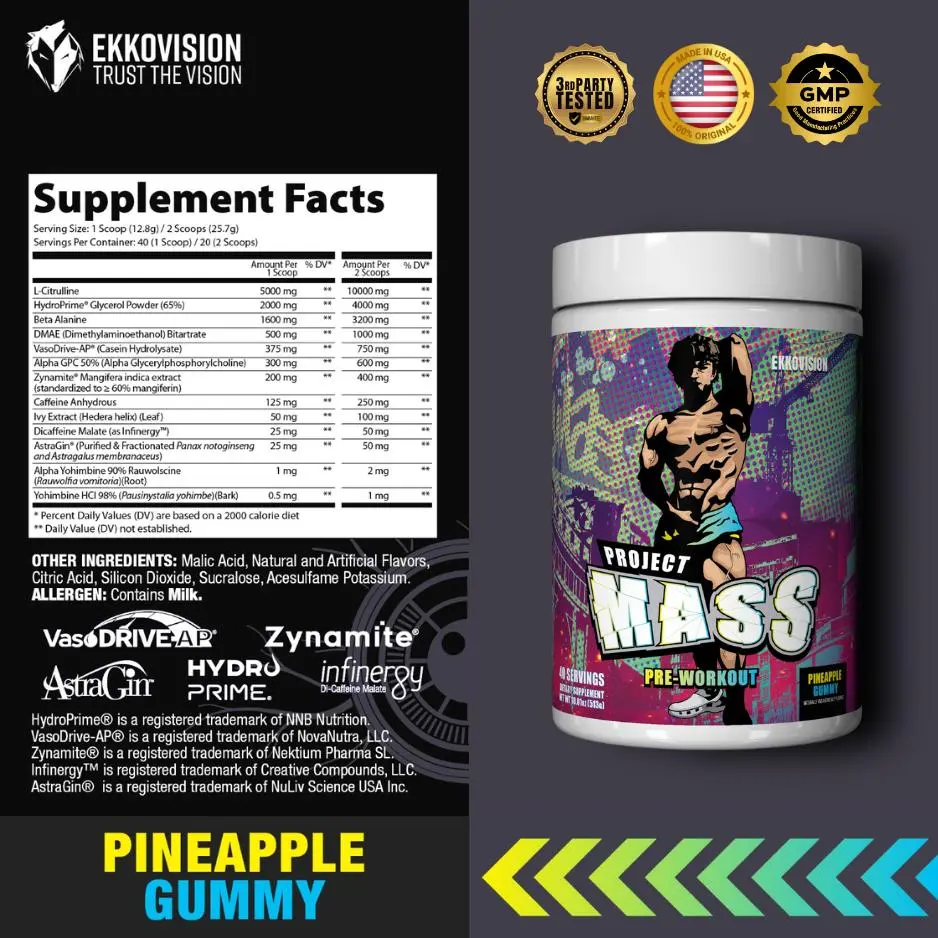 Ekko Project Mass Preworkout - Noah Mason Signature - Image 4