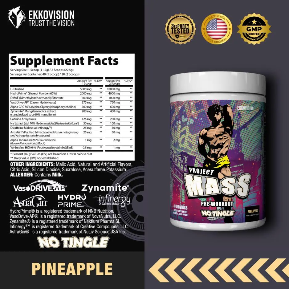 Ekko Project Mass Preworkout - Noah Mason Signature - Image 5