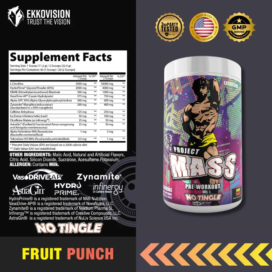 Ekko Project Mass Preworkout - Noah Mason Signature - Image 9