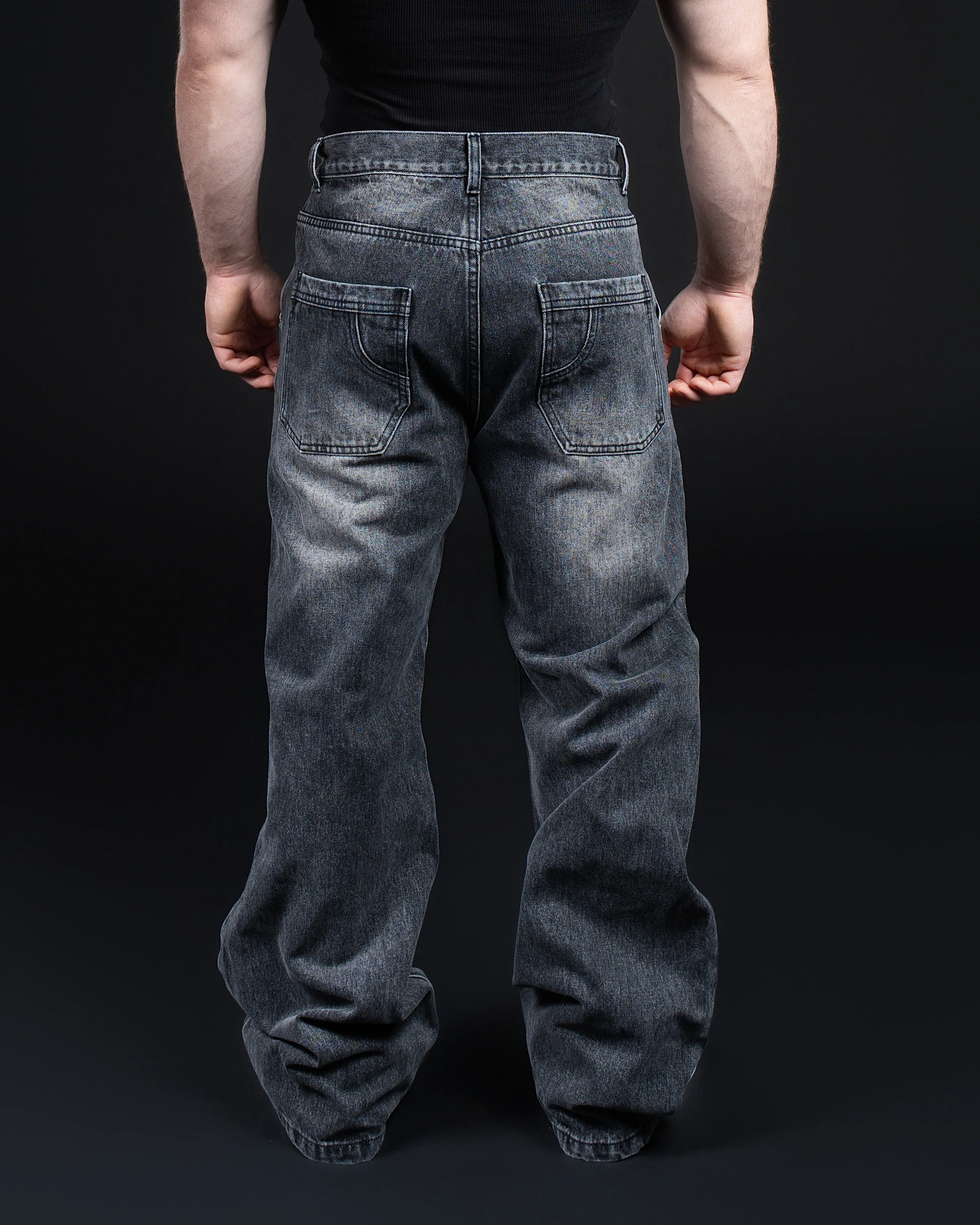 Street Denim Straight Leg Jeans 100% Cotton - Image 4