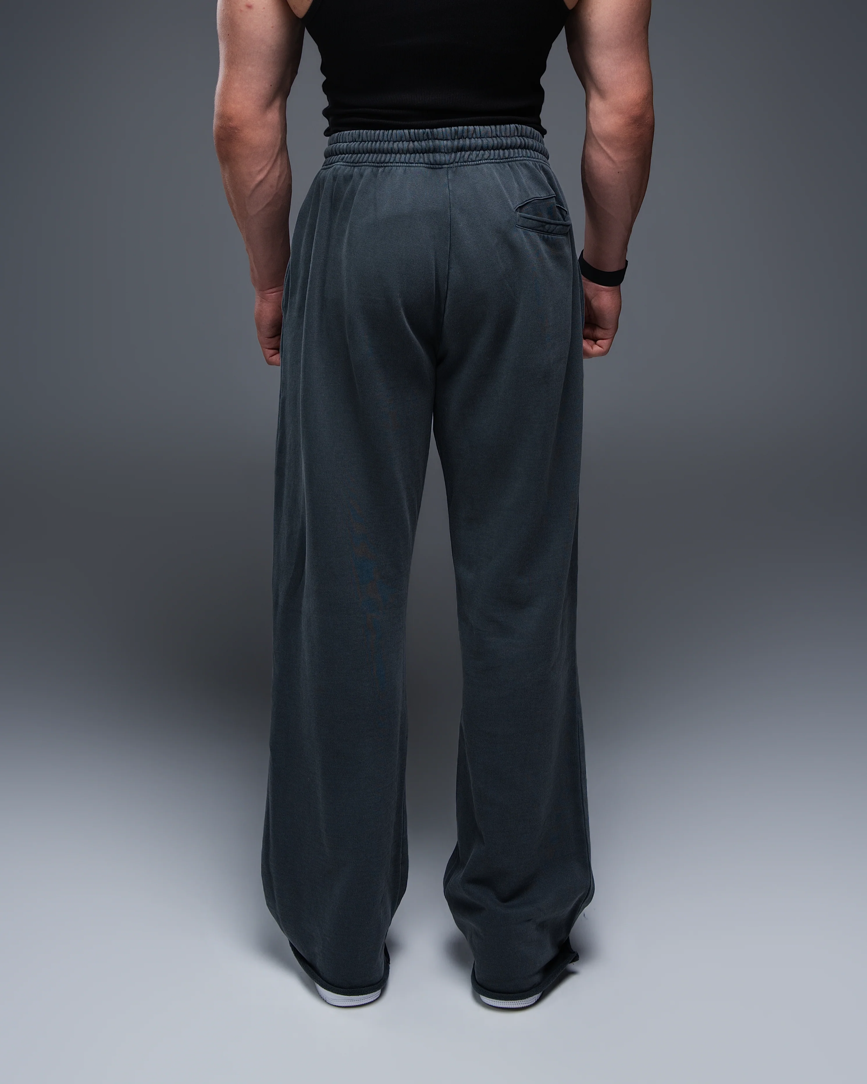 Terry Fleece 100% Cotton Raw Hem Sweatpants - Image 3