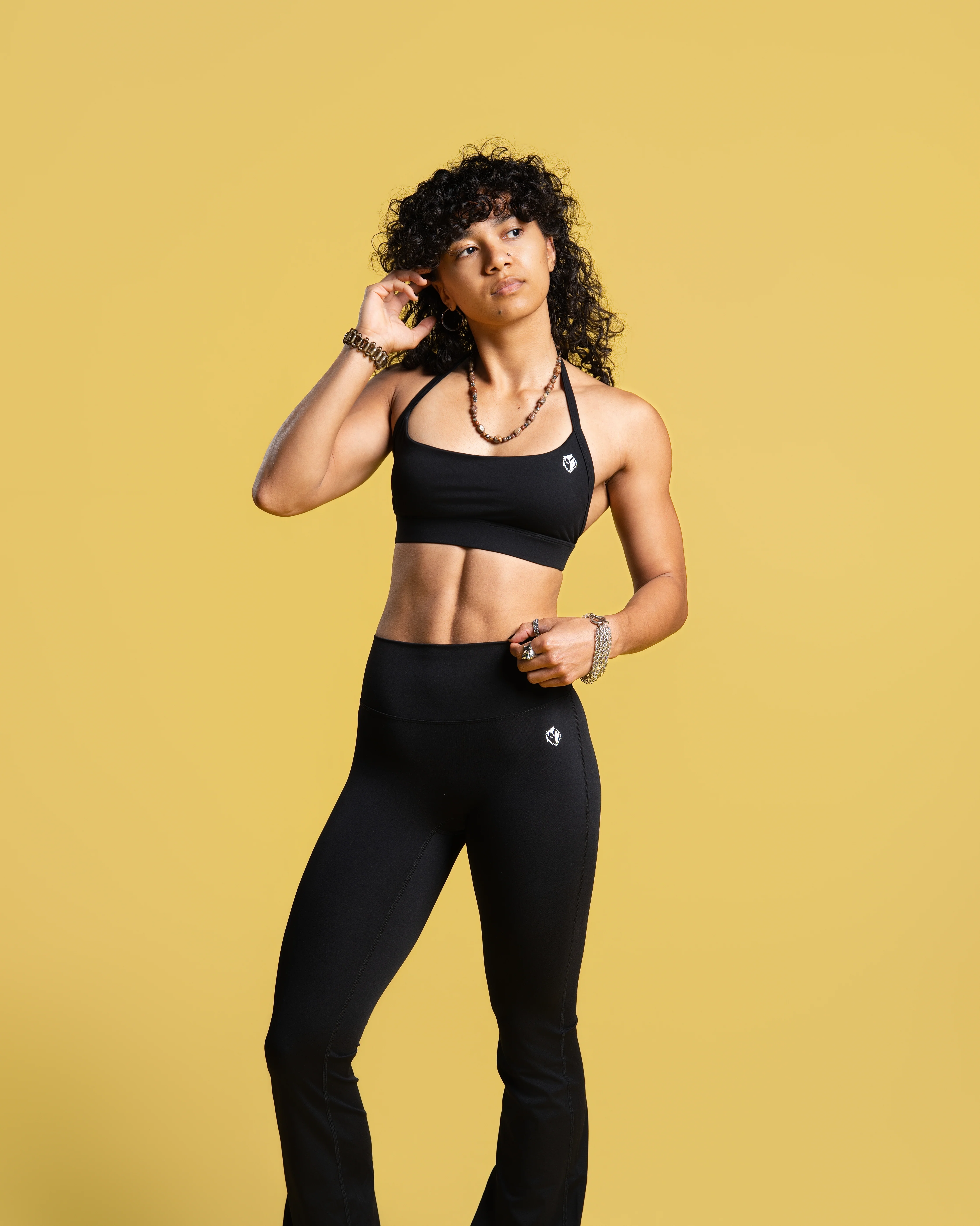 Ekko Womens Minimal Halter Sports Bra